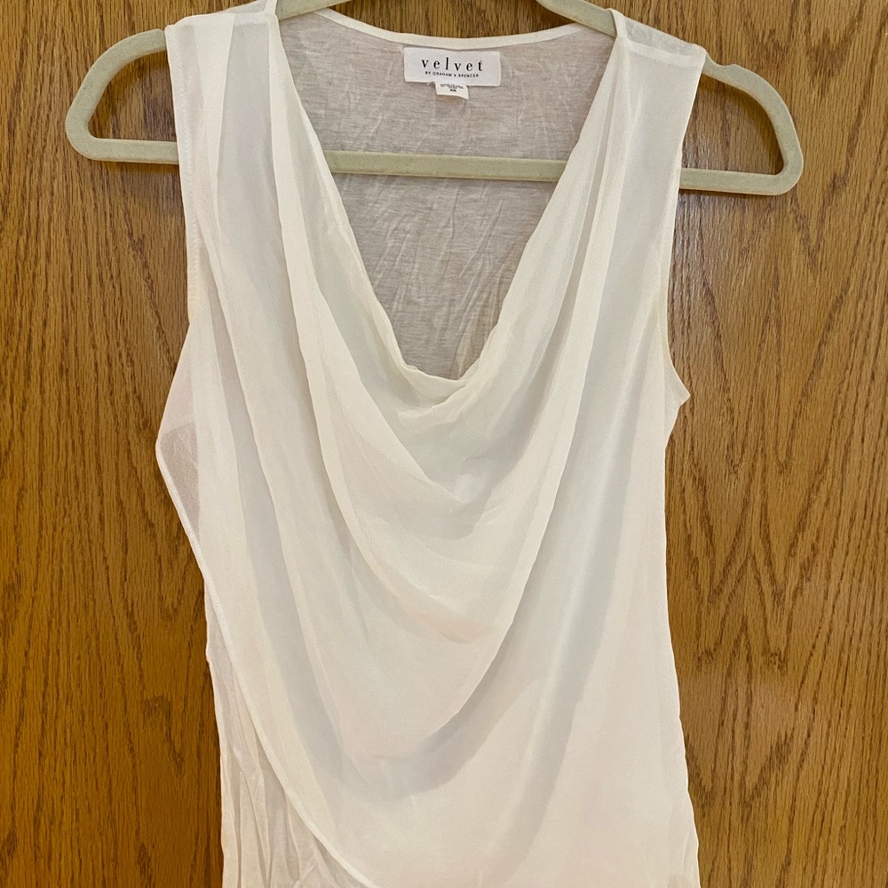 Velvet by Graham and Spencer Chiffon and Cotton Tank